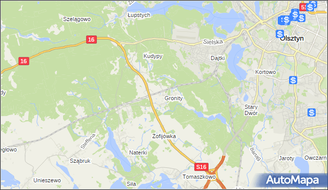 mapa Gronity, Gronity na mapie Targeo