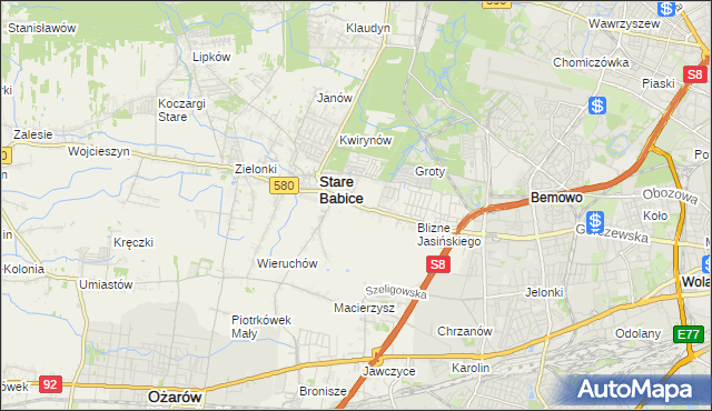 mapa Latchorzew, Latchorzew na mapie Targeo