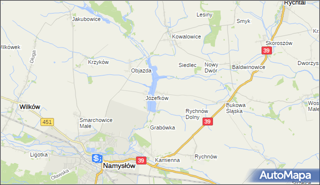 mapa Michalice, Michalice na mapie Targeo