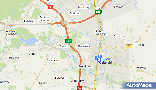 mapa Rotmanka, Rotmanka na mapie Targeo