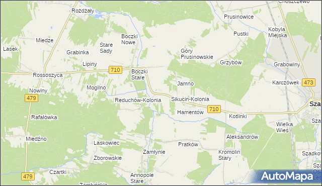 mapa Sikucin, Sikucin na mapie Targeo