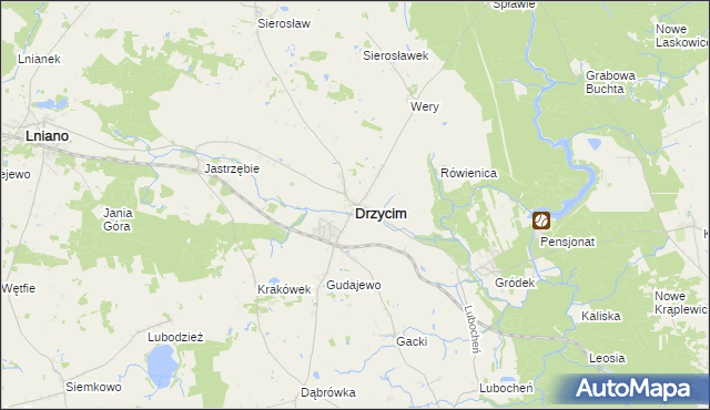 mapa Drzycim, Drzycim na mapie Targeo