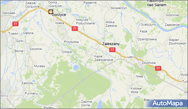 mapa Kępie Zaleszańskie, Kępie Zaleszańskie na mapie Targeo