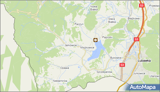 mapa Miszkowice, Miszkowice na mapie Targeo
