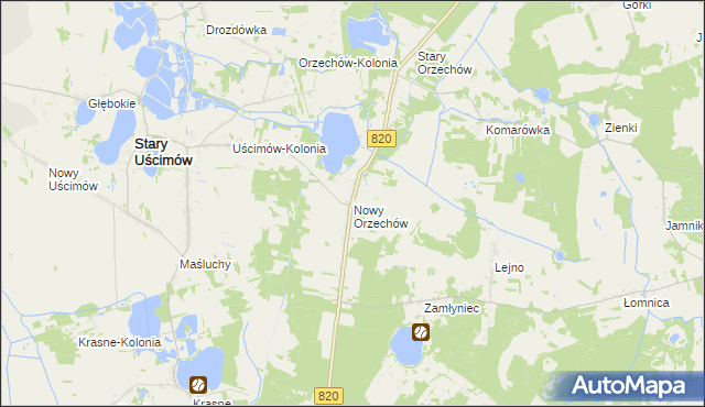 mapa Nowy Orzechów, Nowy Orzechów na mapie Targeo