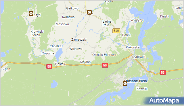 mapa Osiniak-Piotrowo, Osiniak-Piotrowo na mapie Targeo