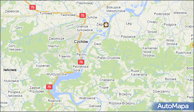 mapa Piaski-Drużków, Piaski-Drużków na mapie Targeo