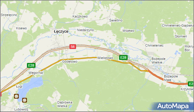 mapa Wielistowo, Wielistowo na mapie Targeo