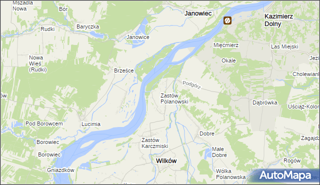mapa Zastów Polanowski, Zastów Polanowski na mapie Targeo