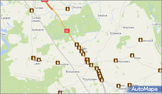 mapa Babi Dwór, Babi Dwór na mapie Targeo