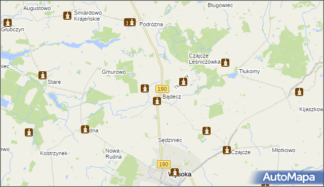 mapa Bądecz, Bądecz na mapie Targeo