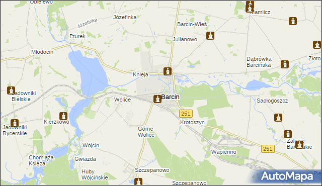 mapa Barcin, Barcin na mapie Targeo