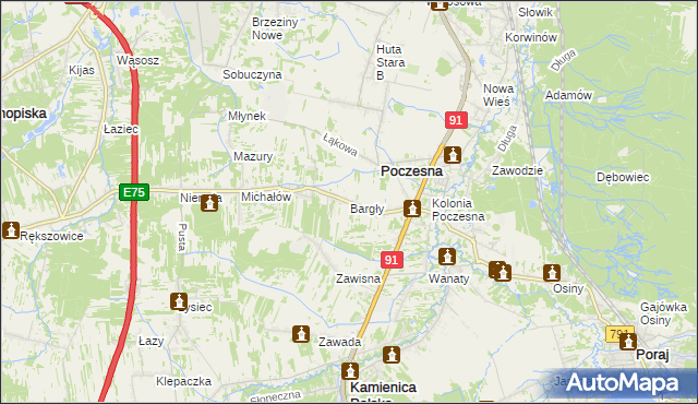 mapa Bargły, Bargły na mapie Targeo