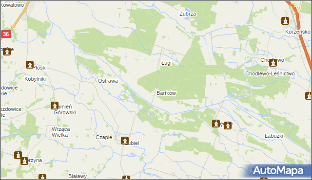 mapa Bartków gmina Wąsosz, Bartków gmina Wąsosz na mapie Targeo