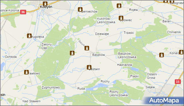 mapa Baszków, Baszków na mapie Targeo