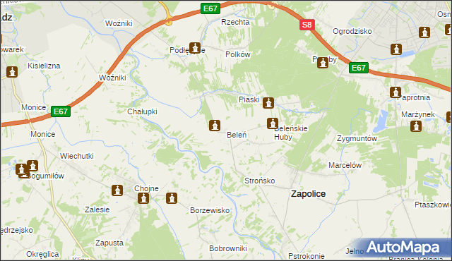 mapa Beleń, Beleń na mapie Targeo
