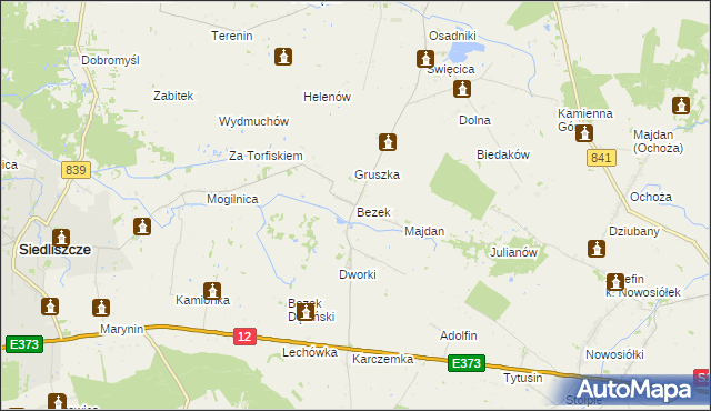 mapa Bezek, Bezek na mapie Targeo