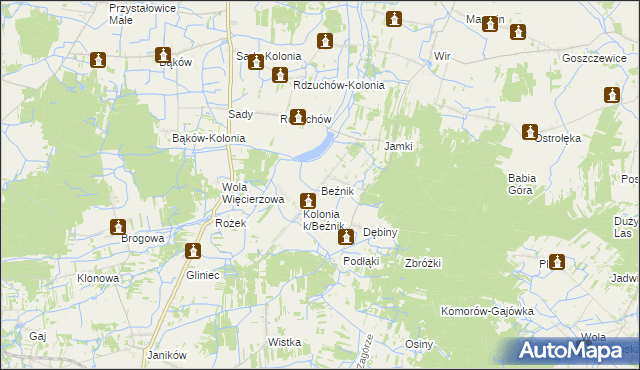 mapa Beźnik, Beźnik na mapie Targeo