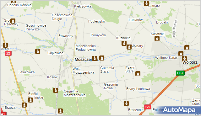 mapa Białkowice, Białkowice na mapie Targeo