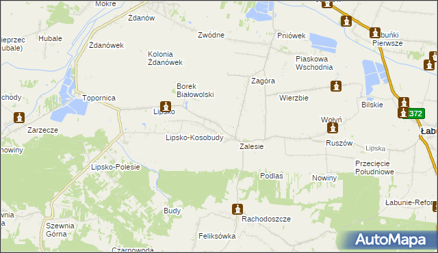mapa Białowola, Białowola na mapie Targeo