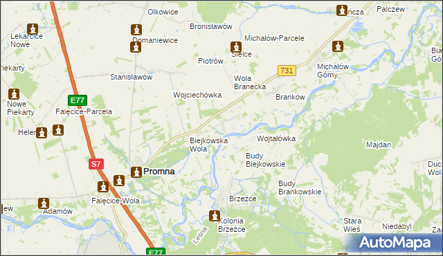 mapa Biejków, Biejków na mapie Targeo