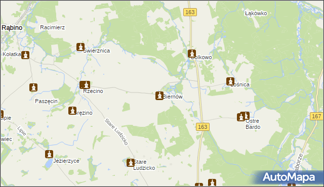 mapa Biernów, Biernów na mapie Targeo