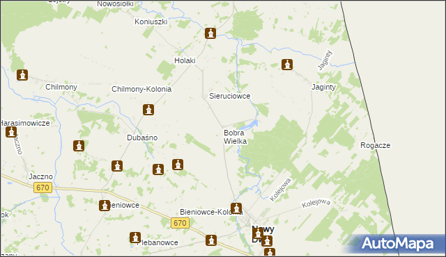 mapa Bobra Wielka, Bobra Wielka na mapie Targeo