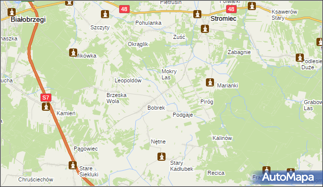 mapa Bobrek-Kolonia, Bobrek-Kolonia na mapie Targeo