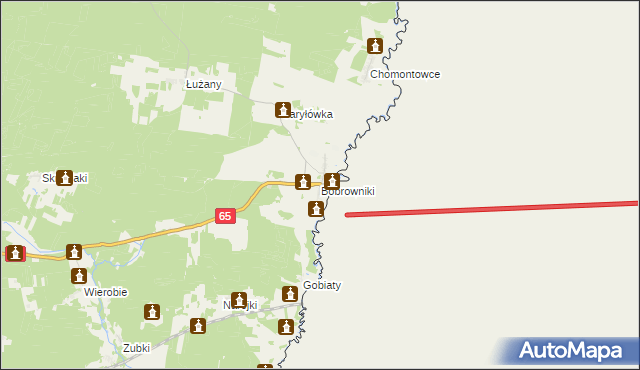 mapa Bobrowniki gmina Gródek, Bobrowniki gmina Gródek na mapie Targeo