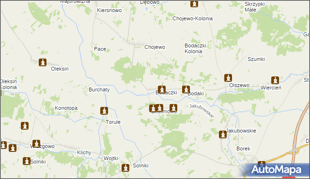 mapa Bodaczki, Bodaczki na mapie Targeo