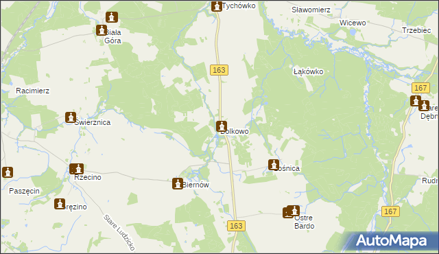 mapa Bolkowo gmina Połczyn-Zdrój, Bolkowo gmina Połczyn-Zdrój na mapie Targeo