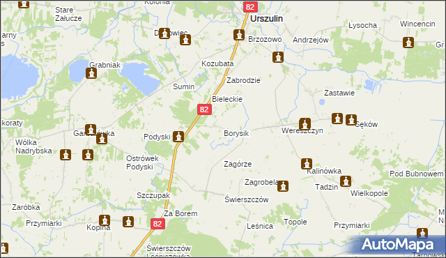 mapa Borysik, Borysik na mapie Targeo