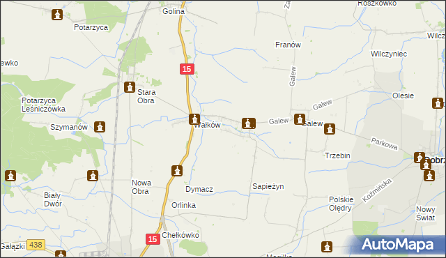 mapa Borzęcice, Borzęcice na mapie Targeo
