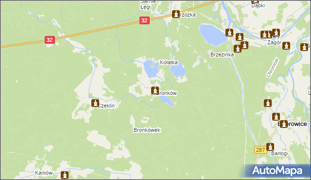 mapa Bronków, Bronków na mapie Targeo