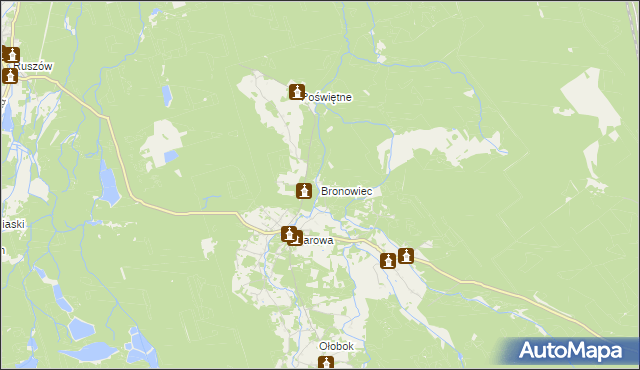 mapa Bronowiec, Bronowiec na mapie Targeo