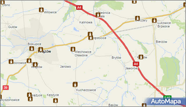 mapa Bryłówek, Bryłówek na mapie Targeo