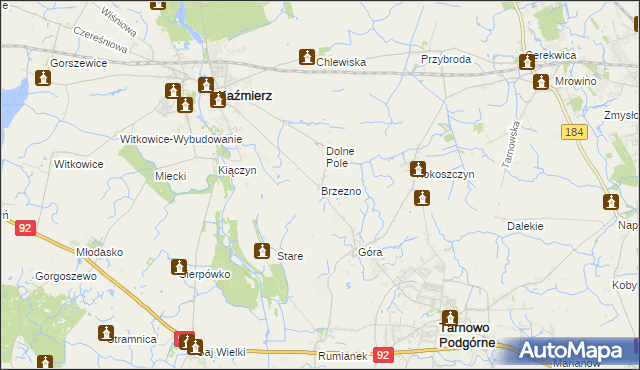 mapa Brzezno, Brzezno na mapie Targeo