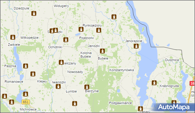 mapa Bubele, Bubele na mapie Targeo