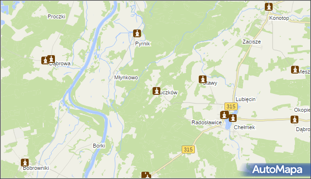 mapa Buczków gmina Nowa Sól, Buczków gmina Nowa Sól na mapie Targeo