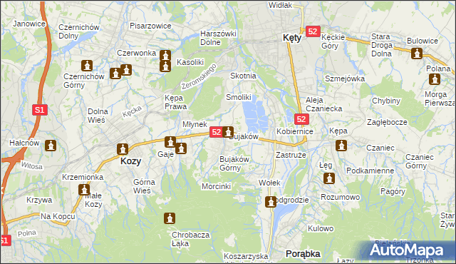 mapa Bujaków, Bujaków na mapie Targeo