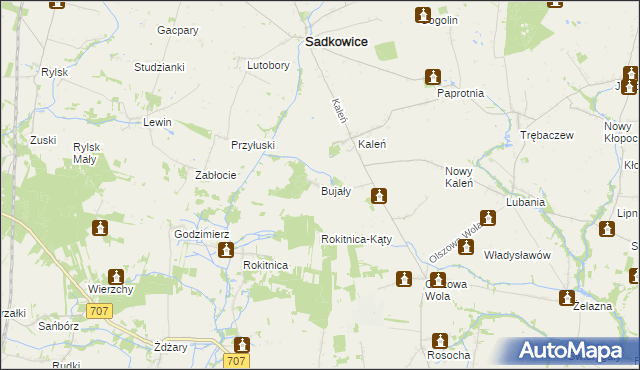 mapa Bujały, Bujały na mapie Targeo