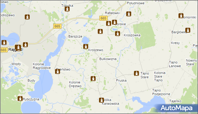 mapa Bułkowizna, Bułkowizna na mapie Targeo