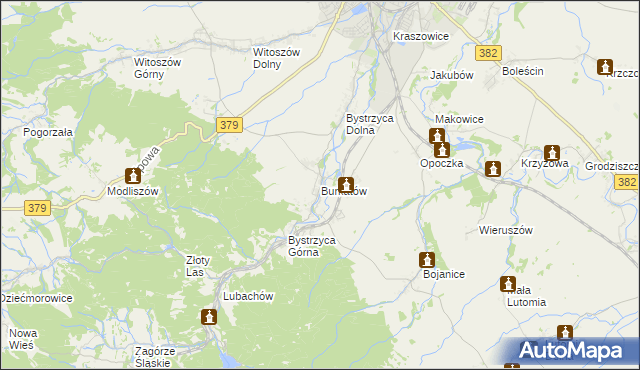 mapa Burkatów, Burkatów na mapie Targeo