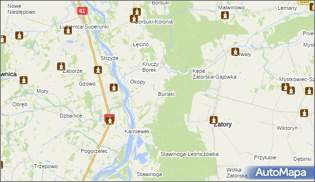 mapa Burlaki, Burlaki na mapie Targeo