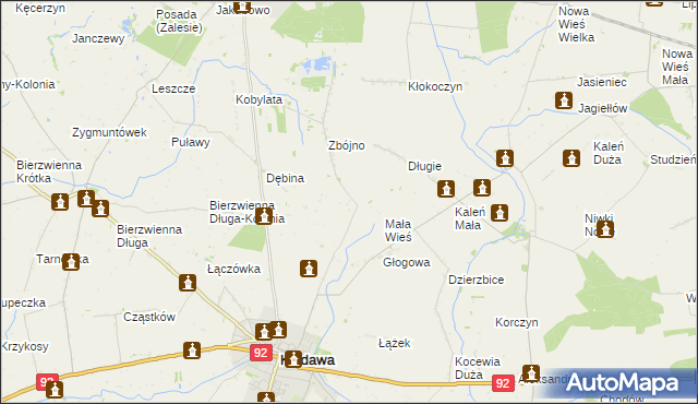mapa Cegielnia gmina Kłodawa, Cegielnia gmina Kłodawa na mapie Targeo