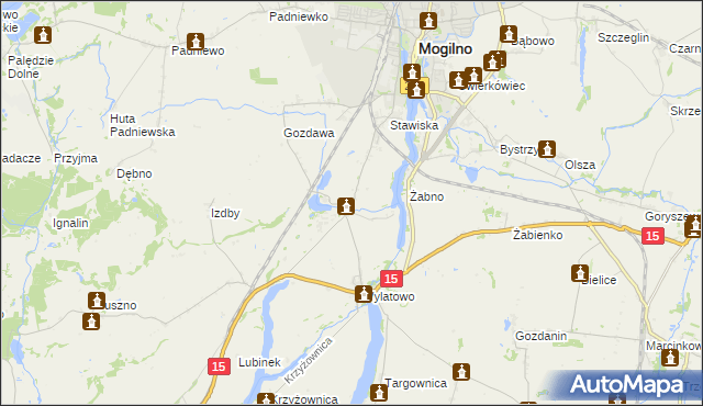 mapa Chabsko, Chabsko na mapie Targeo