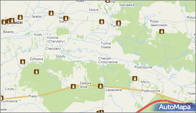 mapa Chałupki Chotynieckie, Chałupki Chotynieckie na mapie Targeo