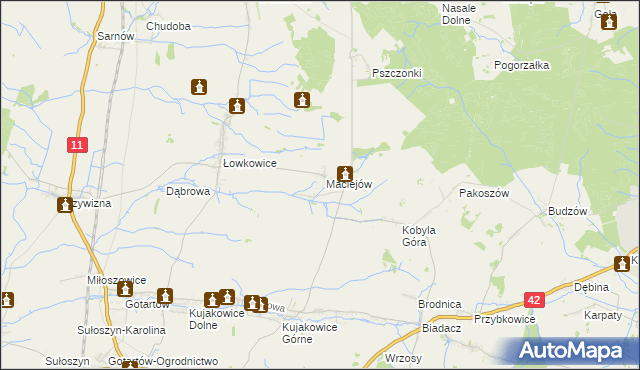 mapa Chałupska gmina Kluczbork, Chałupska gmina Kluczbork na mapie Targeo