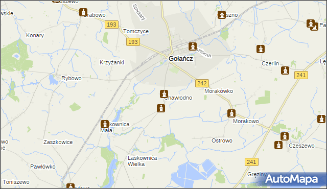 mapa Chawłodno, Chawłodno na mapie Targeo
