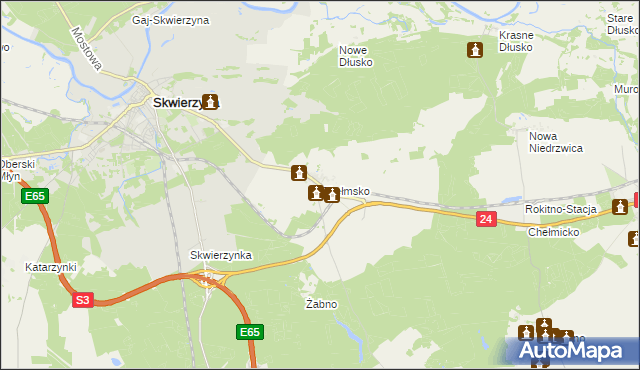 mapa Chełmsko, Chełmsko na mapie Targeo